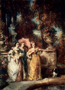 散歩、1852年。 作： Eugene Isabey
