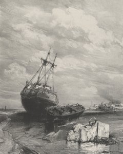 干潮、1833年。 作： Eugene Isabey