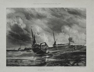 干潮、1831年。 作： Eugene Isabey