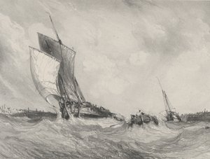 港への帰還、1833年。 作： Eugene Isabey