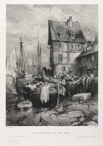 シックス・マリーンズ：港の内部、1833年。 作： Eugene Isabey