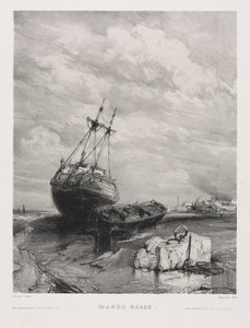 シックス・マリーンズ：ロー・タイド、1833年。 作： Eugene Isabey