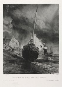 シックスマリーンズ：お土産サンヴァレリーシュルソンム、1833年。 作： Eugene Isabey