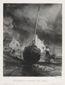 6 人の海兵隊員: サン ヴァレリー シュル ソンムのお土産 作： Eugene Isabey