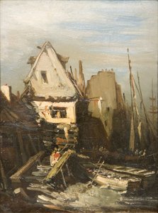 「ノーマン港」、1823-1886 作： Eugene Isabey