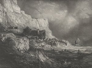 ディエップの周辺、1833年。 作： Eugene Isabey