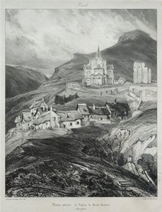 古いフランスの絵のようにロマンチックな旅、オーヴェルニュ...、1831年。 作： Eugene Isabey