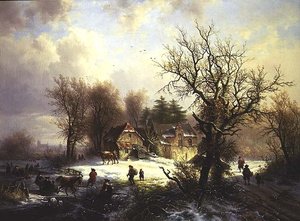 冬の風景 作： Eugene Joseph Verboeckhoven