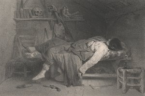 自殺、1846年。 作： Eugene Leroux