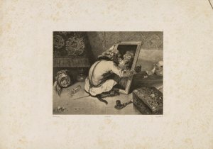 鏡の中の猿 作： Eugene Leroux