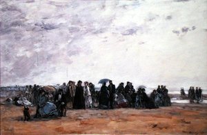 海辺の水飲み場 作： Eugene Louis Boudin