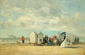 ビーチシーン、1862年。 作： Eugene Louis Boudin