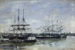 「ボルドー」、1875 作： Eugene Louis Boudin