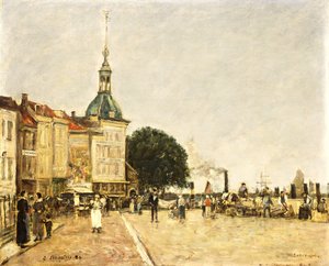 ドルドレヒト、ラヴィル、1884 作： Eugene Louis Boudin
