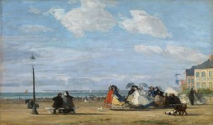 ウージェニー皇后（1826-1920）、トゥルーヴィルにて 作： Eugene Louis Boudin