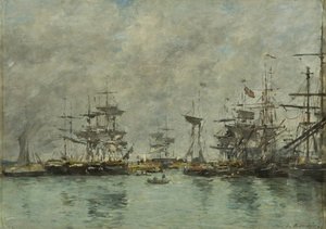 港の風景 作： Eugene Louis Boudin