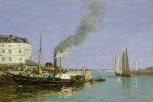 オンフルール、1854-57 作： Eugene Louis Boudin