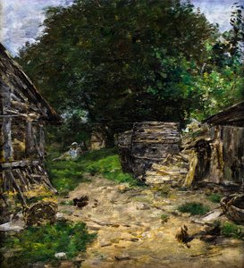 風景農園の内部 作： Eugene Louis Boudin