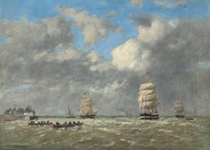 ルアーブル、1883年。 作： Eugene Louis Boudin