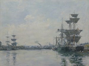 ルアーブル、盆地に発送 作： Eugene Louis Boudin