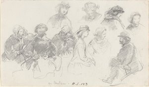 船上の乗客、19 世紀後半。 作： Eugene Louis Boudin