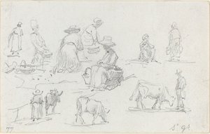 農民と牛[直訳]、1877年。 作： Eugene Louis Boudin