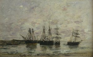 Portrieux、1869 作： Eugene Louis Boudin