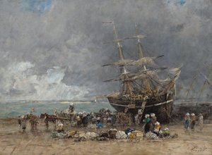 テール・ヌヴィエの帰還 作： Eugene Louis Boudin
