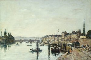 ルーアン;セーヌ川とコーニール橋、1895 作： Eugene Louis Boudin