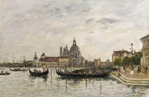 サンタ・マリア・デッラ・サルーテとドガーナ、ヴェネツィア 作： Eugene Louis Boudin