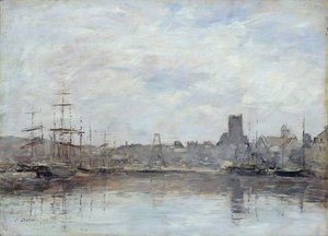 9月の朝フェカンの港 作： Eugene Louis Boudin
