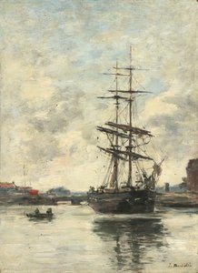 Touquesで出荷、c。 18881895. 作： Eugene Louis Boudin