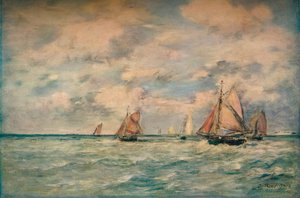 Des Barques A Trouville出口、1895年、1920年。