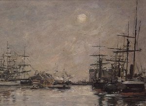 ルアーブル、バールの盆地 作： Eugene Louis Boudin