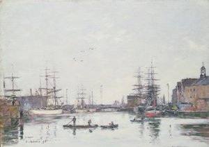 バレ盆地、ルアーブル、1895 作： Eugene Louis Boudin