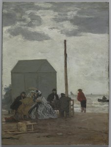 ドービルのビーチ 作： Eugene Louis Boudin