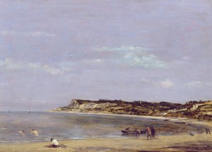 ラヘーヴの海岸、1856年 作： Eugene Louis Boudin