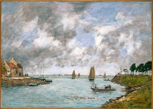 ソンム川の河口、セントヴァレリーシュルソンム、1891 作： Eugene Louis Boudin