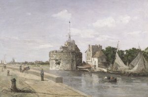 ルアーブルのフランシスコ1世の塔、1854年頃 作： Eugene Louis Boudin