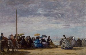 ビーチ、1864 作： Eugene Louis Boudin
