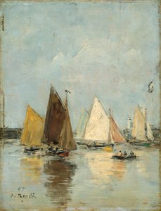 舟の帰還」1897年 作： Eugene Louis Boudin
