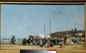 トルビル・ビーチ 作： Eugene Louis Boudin