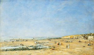 トゥルーヴィル、ビーチの全体像。トルヴィル、ビーチの全景、1890 作： Eugene Louis Boudin