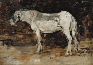 ホワイトホース、1885-90年 作： Eugene Louis Boudin