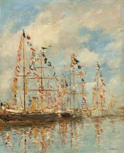 Trouville-Deauville の Yacht Basin、おそらく 1895 年 1896 年。
