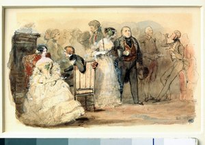 ルイ・フィリップの下でのレセプション ウジェーヌ・ラミ（1800-1890）の水彩画 作： Eugene Louis Lami