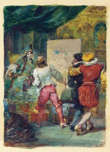 モリエール "s" Le Sicilien ou l "Amour Peintre"、Lemoisne、no.1357
