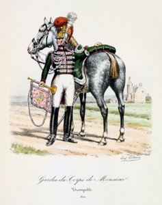 ムッシュのボディーガード、トランペッター、1820 作： Eugene Titeux