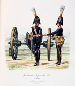 キングのボディーガード、砲兵、1814-15 作： Eugene Titeux