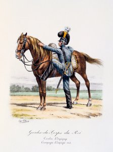 キングのボディガード、クルーライダー、スペインキャンペーン、1823 作： Eugene Titeux